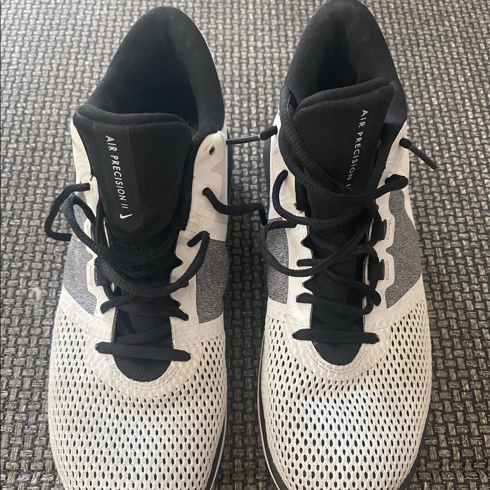 Nike Precision II white basketball shoes, size 10.5